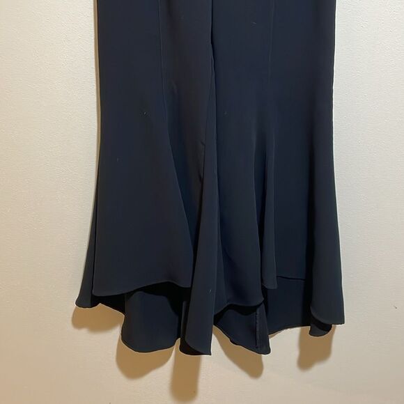 Anthropologie Zinnia Flare Trousers Black Wide Bell Bottom Pants Dramatic Size 4 - Picture 9 of 14